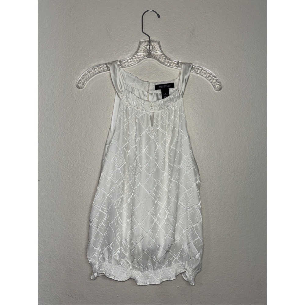 White house black market Halter Top Size Large With Beaded Embellishments